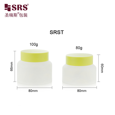 SRST-80g 100g PP PCR Rotondo Nuovo Disegno Contenitore di Crema per la pulizia del corpo Contenitore di materiale ecologico Imballaggio