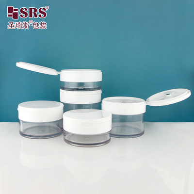 PETG003 Iniezione a parete spessa di plastica rotonda trasparente conveniente Flip Cap Bottone di plastica per capelli in PETG