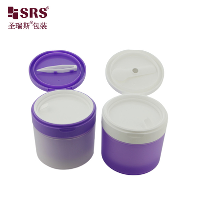 SRS1 120g 150g PP PCR riciclato Gel per capelli di plastica eco-compatibile Crema per il corpo Vaso contenitore con pinzetto