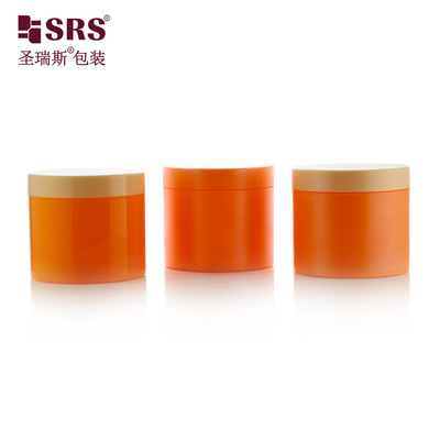 SRSQ 400g Verniciato colore personalizzato Plastica PP Crema corpo Scrub Jar PCR Materiali riciclati Matte Finito Logo di stampa disponibile