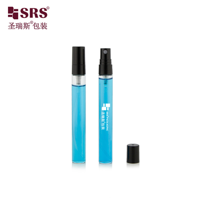 BLPP-10ML 14mm DIA Fino Nebbia Taschino Transparente Bottiglia di vetro tubo con nero Pompa di spruzzo di plastica per profumo
