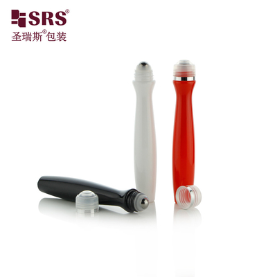 SRS8447-15ML Bollino di acciaio a rulli in plastica a colori personalizzati vuoto per gel per gli occhi