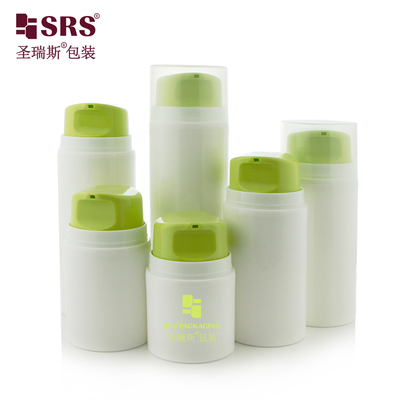 PA605 30ml 50ml 80ml 100ml 120ml 150ml 200ml Iniezione Colore verde lucido Crema per il viso bella Pompa Bottiglia senza aria Bottiglia anti-fuga