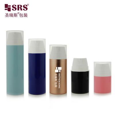 PA606 Verniciatura Frosted Matte Finished Metalized Hot Stamping Ring PP PCR Eco-friendly PP PCR Airless Bottle For Day Cream Imballaggio per la cura della pelle