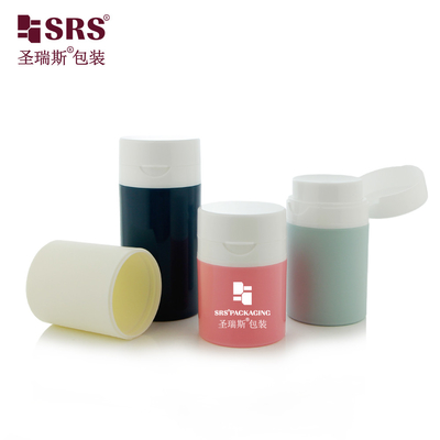 PA607 Iniezione a parete singola Matte lucida Finitura a colori personalizzati PP Bottiglia senza aria con tappo flessibile Per siero di lozione cosmetica