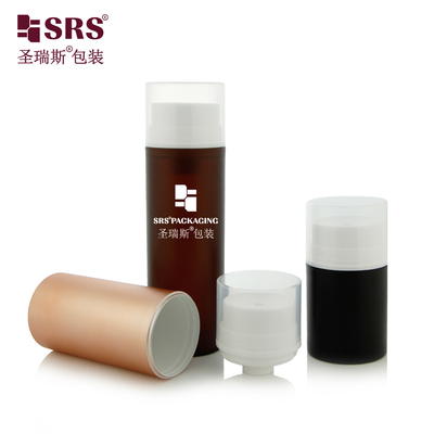 PA608 Verniciatura Matte Colore personalizzato Marrone Maschera facciale di lusso Crema per il corpo Crema per le mani Bottiglia senza aria Per cosmetici
