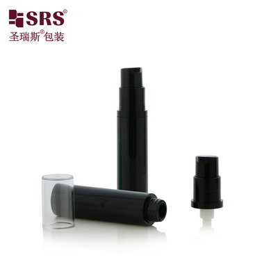 A003 5ml 10ml 12ml 15ml Mini Pocket Size Plastic Round Airless Pump Bottle For Face Serum Cosmetic Packaging