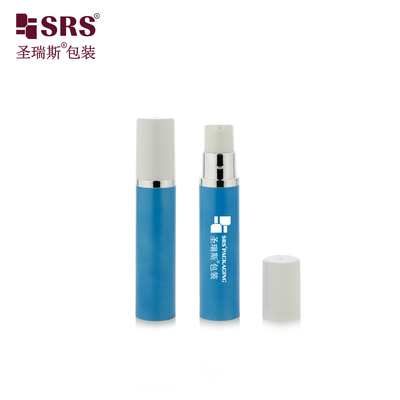 A003 5 ml Metalizzato Colore Argento Spalla Iniezione Colore solido Plastico vuoto Pompa senza aria Bottiglia Contenitore di imballaggio