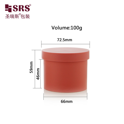 SRSG2 100g vuoto Matt Finito PP PCR Bottone di crema di plastica riciclata per la pulizia del corpo Colore personalizzato con logo stampato