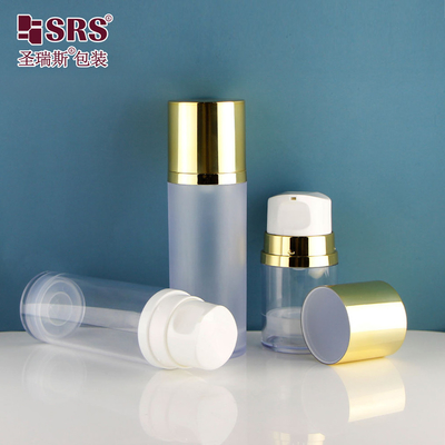 A0215 50ML 120ML 150ML Bottiglia di lozione vuota di plastica elegante e resistente AS a vuoto senza aria Perfetta per uso interno ed esterno