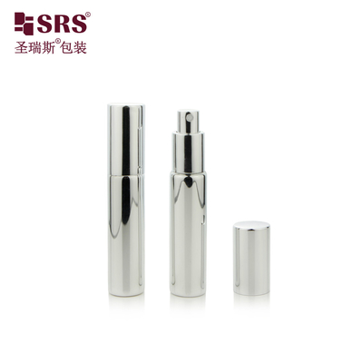 BLPA 10ml vetro rotondo vuoto d' argento lucido con decorazione metallizzata bottiglia pompa a spruzzo per profumo