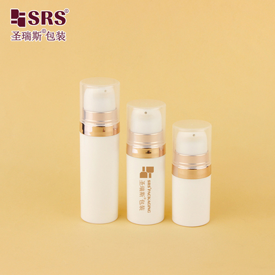 A028 5ml 10ml 15ml 20ml vuoto PP rotondo Materiale riciclato tasca gel facciale pompa senza aria bottiglia campione iniezione colore personalizzazione