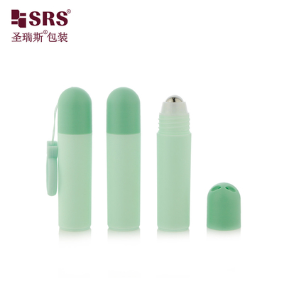 RPPF 20ml pulito rotondo fondo piatto PP PCR materiale riciclato certificato bottiglia a sfera di acciaio a rulli con sacchetto a tappo a cupola