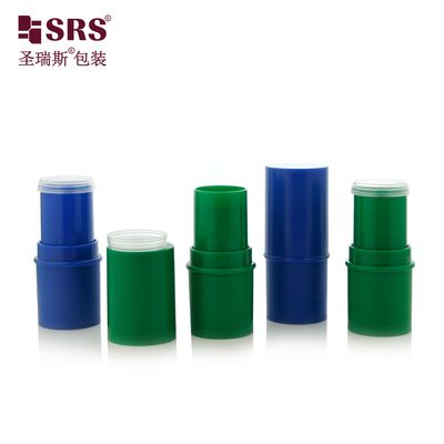 D051 6g Materiale ABS di plastica ghiacciata di forma rotonda Contenitore di bastoncini tubo di top di riempimento bottiglia di balsamo per labbra