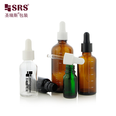 D001 Premium 18/415 Bottiglie di vetro con goccioline lucide Ideali per oli essenziali da 5 ml a 100 ml
