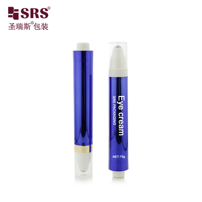 AY 10ML 15ML Pompa di plastica riciclata Dispensing Design Roller Ball Equipaggiato Bottiglia per Cerchio scuro riducente Crema per gli occhi