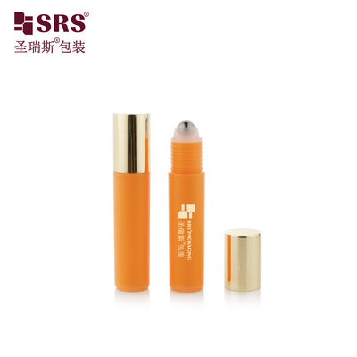 RPA-10ML Iniezione Colorato su misura Plastica lucida ghiacciata PP PCR Roller Steel Ball Occhio Siero Massaggio Bottiglia Contenitore