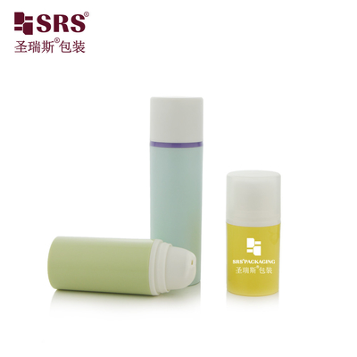 PA0203 15ml 30ml 50ml imballaggio cosmetico vuoto iniezione rotonda colore personalizzato PP PCR riciclato pompa senza aria bottiglia lozione