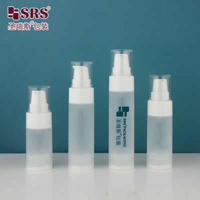 PA0217 Gloss Matte In Mold Customizes Plastic PP Airless Pump Lotion Bottle For Skincare Facial Cleanser Gel
