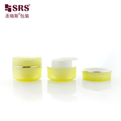 SRSI 15g 30g 50g Matte Finished Plastic Semi-trasparente Colore PP Gel Faciale Crema Occhi Contenitore Cosmetico Boccone