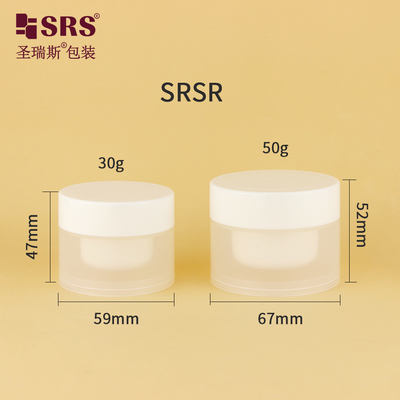 SRSR 30g 50g Vasca vuota per cosmetici iniettabili Vaso di crema di plastica Rimpiazzabile Contenitore trasparente congelato