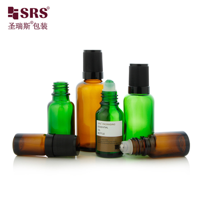 5ml 10ml 15ml 20ml 30ml 50ml 100ml Ambrato Blu Verde Chiaro Vetro Rollo In Bottiglia