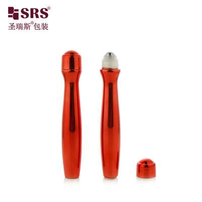SRS8447-15ML Rotolo PETG metallico lucido su bottiglie per gel per gli occhi con funzione di massaggio terapeutico negli imballaggi cosmetici