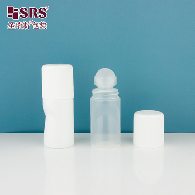 RPPB1-50ML Bottiglia di plastica a forma unica con tappo CR Bottiglia a sfera a rulli per gel deodorante Antiperspirante Imballaggio senza perdite