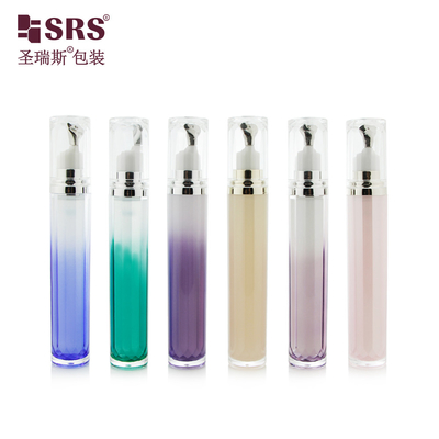 LR001-15ML Luxury High End Double Wall Acrylic Bottle For Eye Serum Personalizzazione bottiglie colorate con applicatore di zinco