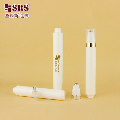 AY 15ML Iniezione Bianco Brillante Matto Finito Penna Rotonda Forma Senza Aria Rollo In Bottiglia Per Contenitore Crema Per Occhi