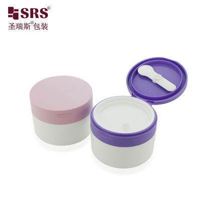 SRS1 120g 150g contenitore vuoto per iniezione bianco matto con tappo colorato per lo scrub del corpo