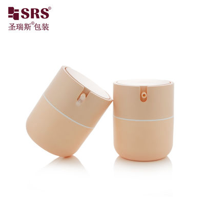 PA001 50ml Contenitore Vasetto Bottiglia Airless con Pompa Rotonda in Plastica PP Carino Vuoto per Crema Viso Cosmetica