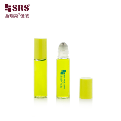 PET-10ML Plastic PET Chiara Superficie lucida Rolla su Bottiglia Applicatore Contenitore Imballaggio Con Massaggio a sfera di acciaio