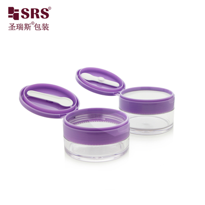 PETG003 100g 120g 150g 200g 250g Vaso Contenitore a Parete Spessa Trasparente per Maschere per Capelli Coperchio Ribaltabile con Cucchiaio