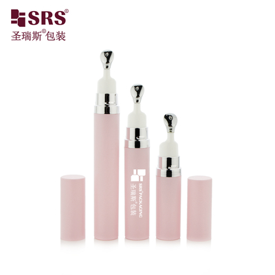 A0035B 7.5ml 10ml 15ml Flacone Airless con Testina Applicatrice in Metallo Zinco a Scatto Vuoto per Siero Occhi all'Ingrosso