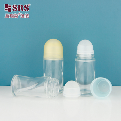 BLPG-B 50ml Nuovo Arrivo Bottiglia di Deodorante Roll On in Vetro dal Design Unico Contenitore Personalizzabile