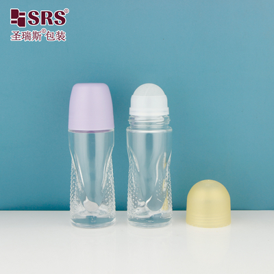 BLPG-A 50ml Luxury Wholesale Transparent Radian Glass Roller Ball Bottle per antitraspirante