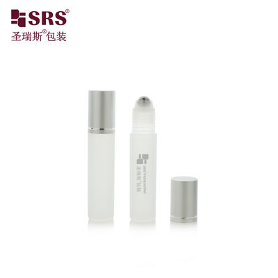 RPA-10ML Rotondo vuoto PP riciclato iniezione Color Roller Steel Ball Massage Flascia di essenza capelli