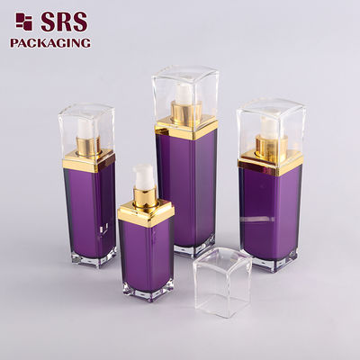 Imballaggio Shengruisi L054-15ml 30ml 50ml 100ml di lusso Quadrato Pompa di lozione in plastica Bottiglia