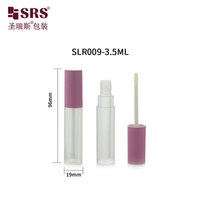 SLR009-3.5ML Round Cylinder Clear Plastic Makeup Skincare Lipgloss Tube Bottle Custom High Quality Matte Finished