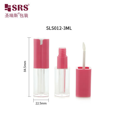 SLS012-3ML Square Round Corner Transparent Plastic Tube Lip Gloss Packaging Wholesale Customization