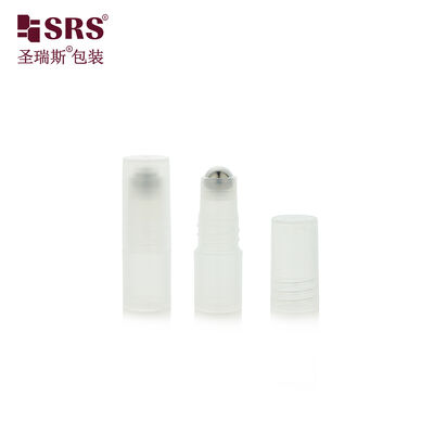 RPPH-2ml Mini Sample Size Clear Glossy PP PCR Roller Ball Bottle Applicator For Serum Essence