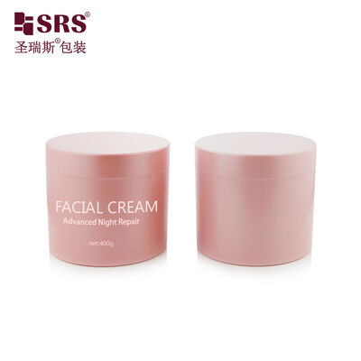 VASO SRSQ 400g Grande Formato Vuoto in PP Riciclato PCR con Finitura Lucida per Crema Cosmetica