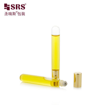 BLP 10ML Bottiglia a rotolo di vetro a tubo rotondo per massaggi con olio per gli occhi senza perdite