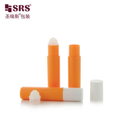 10 ML Bottiglia a sfera di plastica cosmetica, contenitore a rullo ricaricabile per olio aromaterapico