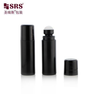 Flacone di sollievo rinfrescante con gel deodorante roll-on personalizzato in PP PCR nero RPPD-90ML