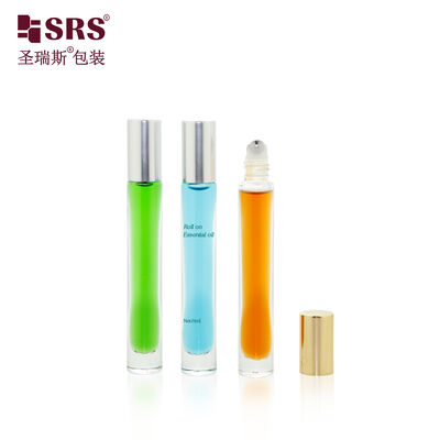 GB1-8ML Cylinder Shape Glass Clear Roller Ball Bottle Applicator Packaging