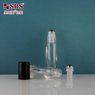 Wholesale 8ml Molded Glass Roller Bottle Empty Mini Perfume Essential Oil Cosmetic Roll‑on Container