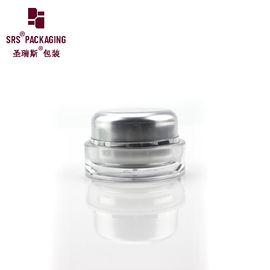 vernice grigio acrilico rotondo di plastica notte crema matta vaso cosmetico