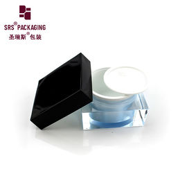 15g 30g 50g quadrato su misura blu acrilico di plastica crema vaso vuoto